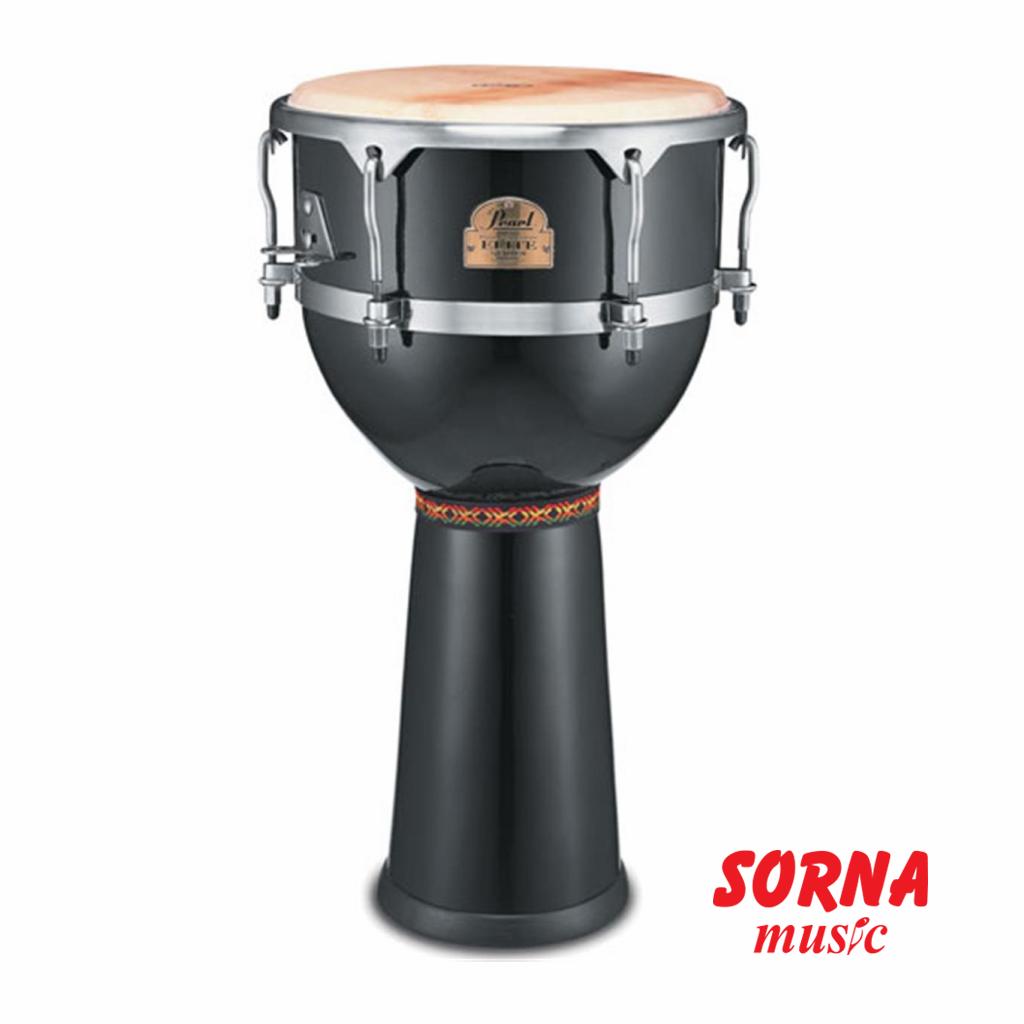 5991-Pearl-PJF-320-FIBERGlass-Djembe-BISTRE-BLACK جیمبی فایبرگلس رنگ Bistre Black پرل مدل PJF-320 - Image 1